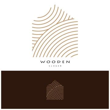 Wooden logo design for construction wood craftsmen wood processing ...