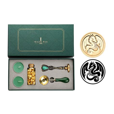 Jascherrywax Stamp Sealing Kit Complete Wax Seal Kit With Gift ...