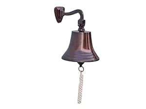 Hampton Nautical Antique Copper Hanging Ships Bell, 11" : Amazon.in ...