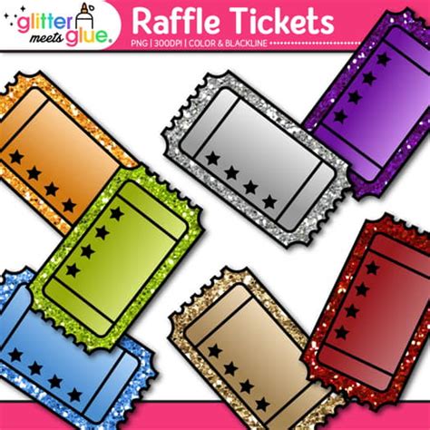 Blank Raffle Ticket Clipart: Cute Classroom Prize Transparent PNG Black ...