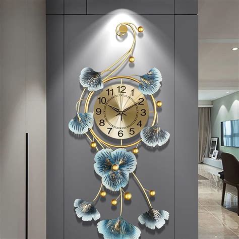 Buy FUNTEREST Metal Home Decor Silent Wall Clock Watch for Living Room ...