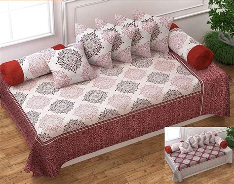 FRESH FROM LOOM 500 TC Velvet Chenille Fabric Reversible Diwan Set ...