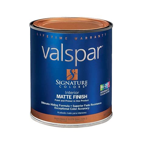 Valspar Signature Colors Matte Tintable Latex Interior Paint + Primer ...