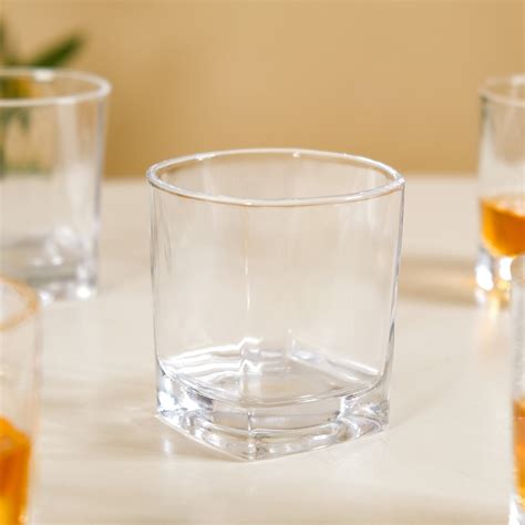 Square Base Whiskey Glass Set Of 6 250ml Online - Premium Whiskey Glass ...
