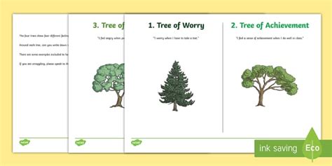 Tree of Feelings Worksheet (teacher made) - Twinkl