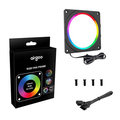 Buy RGB 120mm Fan Halo, Airgoo 1 Pack RGB Fan Frame for 120mm Noctua ...