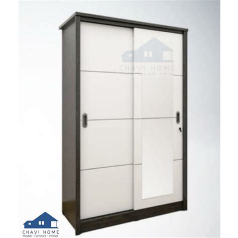 Jual Lemari pakaian lemari baju lemari 2 pintu geser slide dark pintu ...