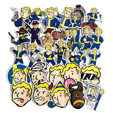 29Pcs Game Fallout Stickers for Water Bottle Cup Laptop Guitar Car ...