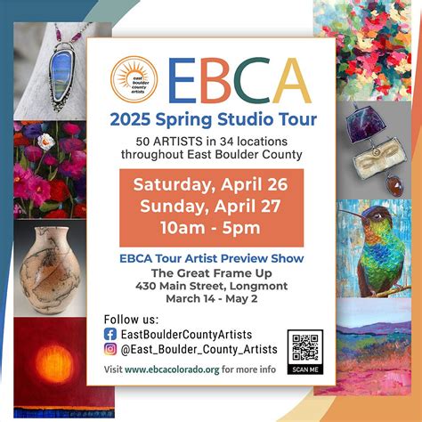 EBCA Spring Studio Art Tour, Longmont Colorado, 26 April 2025 | AllEvents