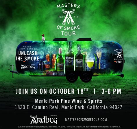 Ardbeg Masters of Smoke Tour Comes to Menlo Park, CA, Menlo Park Fine ...