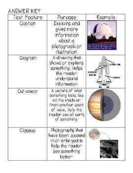 Image result for Text Feature Sort Elementary Activity