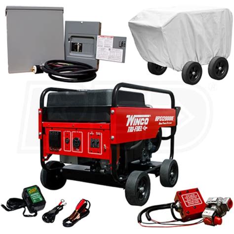 Winco HPS12000HE PKG 10,800 Watt Tri-Fuel Power System w/ Electric ...
