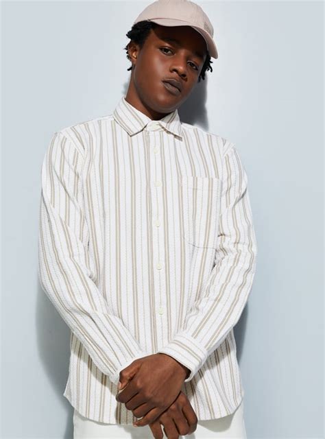 Buy URB_N Men Regular Fit Striped Casual Shirt Online at just Rs. 1199. ...