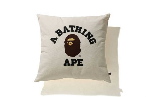 A BATHING APE Square Throw Pillow COLLEGE Motif India | Ubuy