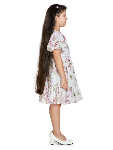 Buy Girls Floral Print Dress | Peppermint