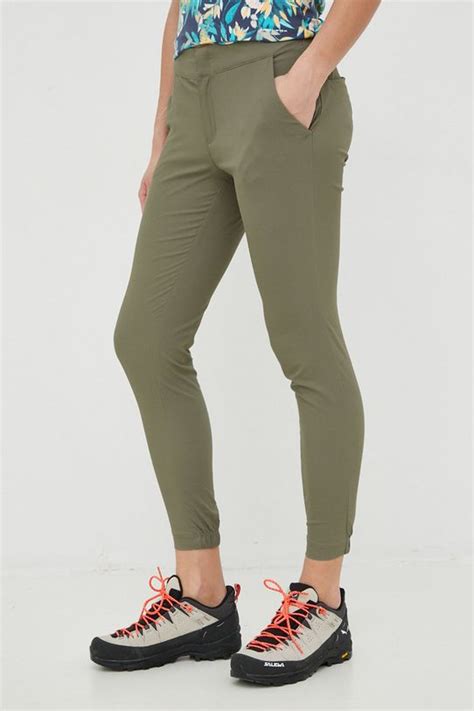 Columbia spodnie outdoorowe Firwood Camp II damskie kolor zielony ...