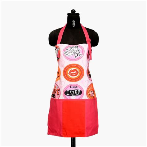 Buy SWAYAM Printed Kitchen Apron & Oven Gloves - Set Of 3 Pcs. from ...