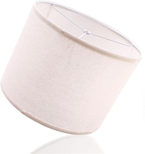 Drum Lamp Shade (Natural Linen) - Spider Fitter with Secure Metal Clips ...