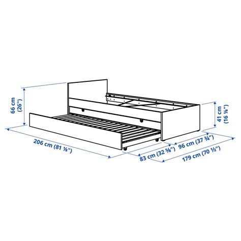 VIHALS bed frame with 1 trundle bed, white/Luröy, 90x200 cm (353/8x783 ...