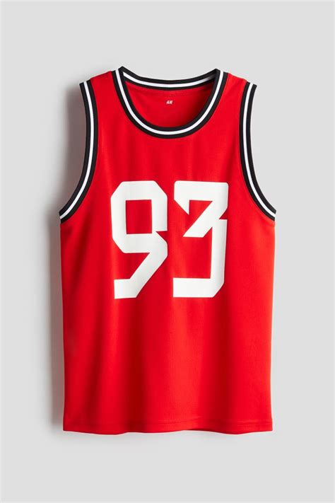 Mesh basketball vest top - Bright red/93 - Kids | H&M IN