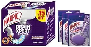 Harpic Hygienic Toilet Cleaner Rim Block, Lavender - 26 g (Pack of 3 ...