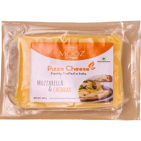 MOOZ Formaggio Pizza Cheese - Mozzarella & Cheddar, 200 g : Amazon.in ...
