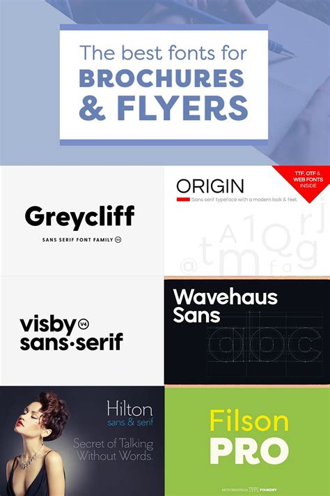 brochure fonts