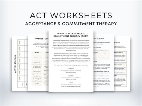 Act Worksheets Worksheets ACT Beyond OCD Worksheets Library