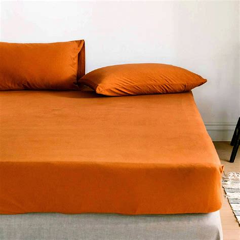 BRBCA Pumpkin Comfort Jersey Knit Fitted Sheet - Deep Pocket Mattress ...
