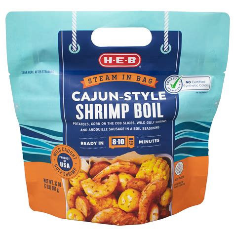 H-E-B Frozen Steamable Cajun-Style Shrimp Boil - Shop Entrees & sides at H-E-B