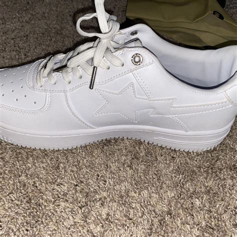 Triple white bapestas in brand new condition they... - Depop