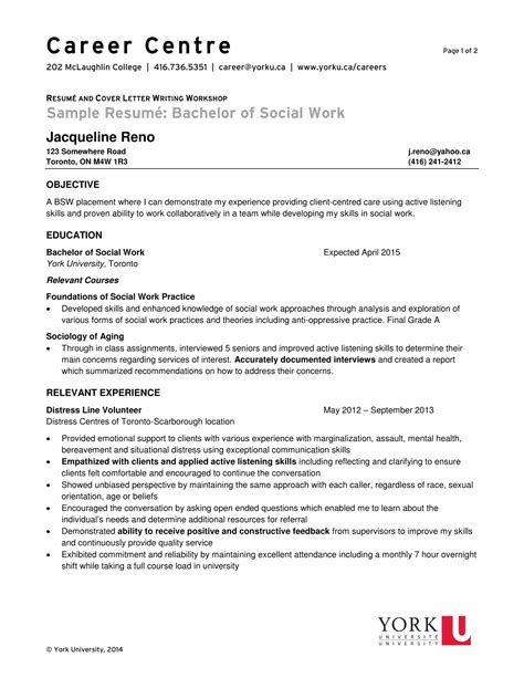 14 Best Social Worker Resume Sample Templates - Wisestep
