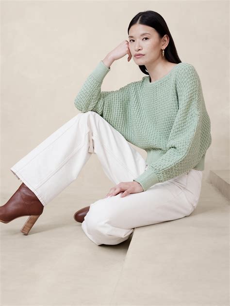 Meredith Cotton Boat-Neck Sweater | Banana Republic