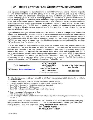 Fillable Online abc army Withdrawing Your TSP Account After Leaving ...