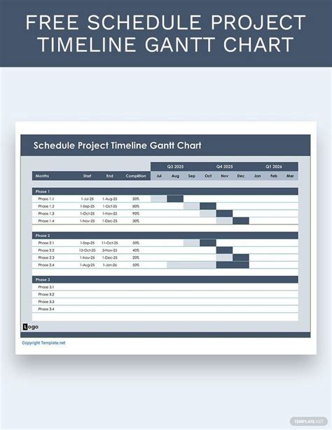 Example of Project Schedule 的图像结果