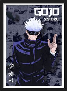 The Gojo Satoru x Manga Background | Jujutsu Kaisen Framed Posters ...