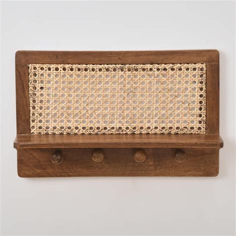 Buy Cane Connection Mango Wood Key Shelf - Brown from Home Centre at ...