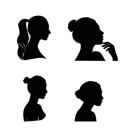 Female Face Profile Silhouette