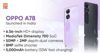 OPPO A78 5G - Full Specifications & Price in India (24th March 2025 ...