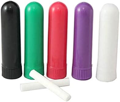 GSHLLO 12 Pcs Empty Plastic Essential Oil Tubes Inhalers Refillable ...