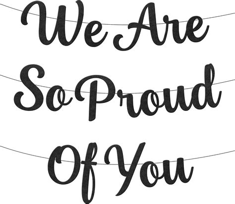 Buy Felt, We Are So Proud of You Banner - No DIY Required | Graduation ...