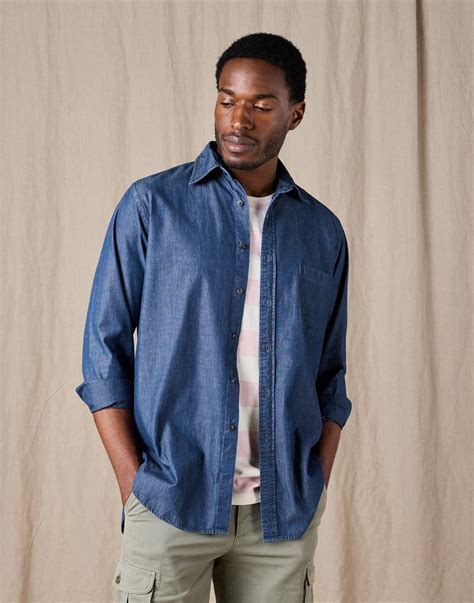 Chambray Shirt - Dark Blue | Joseph Turner