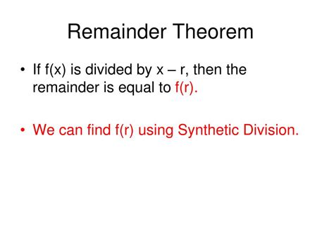 Image result for Remainder Theorem Explained