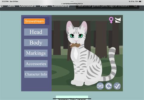 Warrior Cats Creator Game by IcyTea