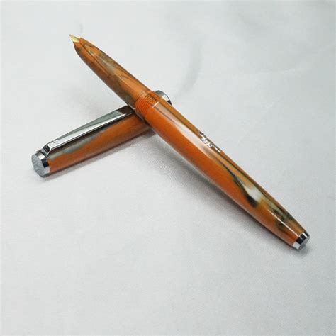 Airmail 74 - Wality Orange Marble Finish Color Body With Fine Nib ...