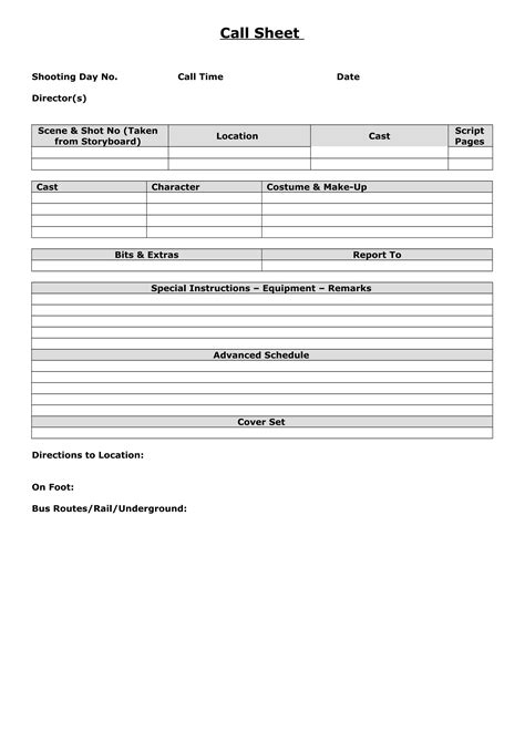 Call Sheet Example 的图像结果