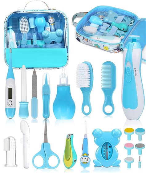 huart Baby Grooming Kit, 20 in 1 Newborn Hygiene Kit, Blue Baby ...