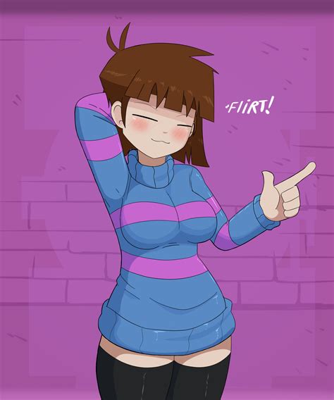Frisk Flirting by TheBlackSunKing on DeviantArt