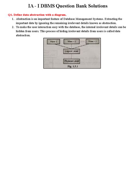 DBMS IA1 QB @illuminati - IA - I DBMS Question Bank Solutions Q1 ...
