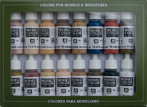 70.125 Vallejo Model Color - Face & Skin Tones Set – Scale Hobbies